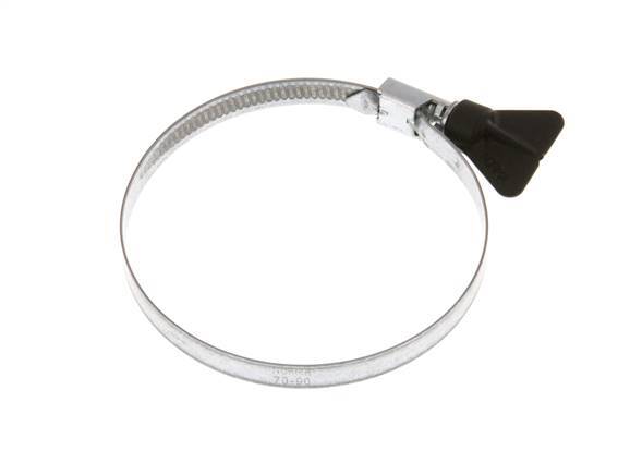 70 - 90 mm Hose Clamp with a Galvanised Steel 9 mm band With Butterfly Handle - Norma [5 Pieces]