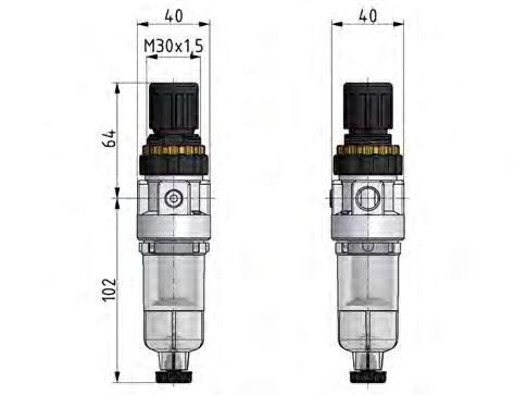 Filtre-régulateur G1/4'' 350l/min 0.5-16.0bar/7-232psi Standard 0