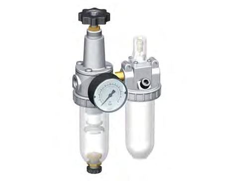 FRL 2-Part G3/8'' 600 l/min 0.5-10.0bar/7-145psi Semi-Auto Protective Cage Polycarbonate Standard 1