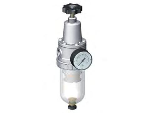 Filter-Regulator G3/8'' 1500 l/min 0.2-6.0bar/3-87psi Semi-Auto Polycarbonate Standard 2