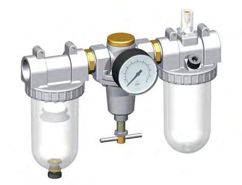 FRL 3-Part G1'' 3200 l/min 0.5-16.0bar/7-232psi Semi-Auto Metal Standard 3