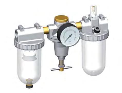 FRL 3-Part G1/2'' 3200 l/min 0.5-10.0bar/7-145psi Semi-Auto Metal Standard 3