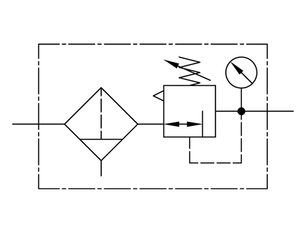 Filtre-régulateur G1/4'' 900l/min 0.1-3.0bar/1-44psi Standard 1