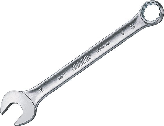 7mm Gedore Red Open End Wrench With 15 Degrees Angled Box End [2 Pieces]