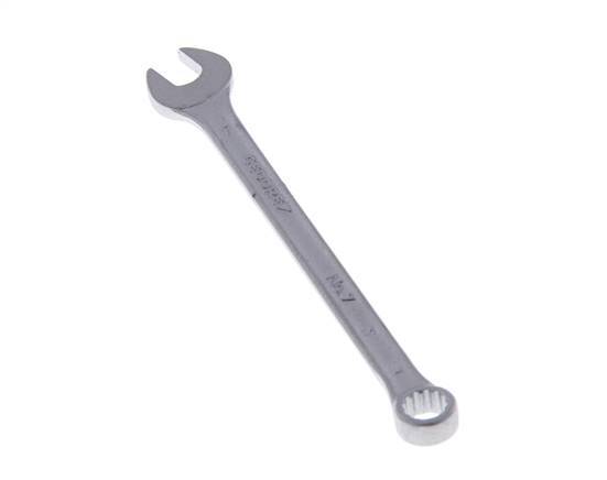 Clé à fourche Gedore de 7 mm avec embout coudé à 15 degrés