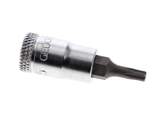 Insert de douille 1/4" Gedore pour vis Torx internes TX15