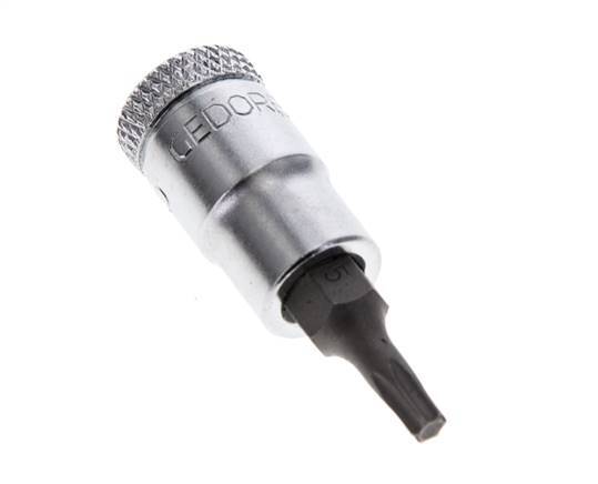 Insert de douille 1/4" Gedore pour vis Torx internes TX15
