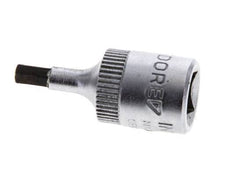 Insert pour douille 1/4" Gedore 28mm long pour vis à douille hexagonale 3 mm