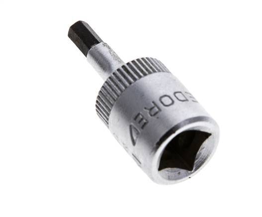 Insert pour douille 1/4" Gedore 28mm long pour vis à douille hexagonale 3 mm