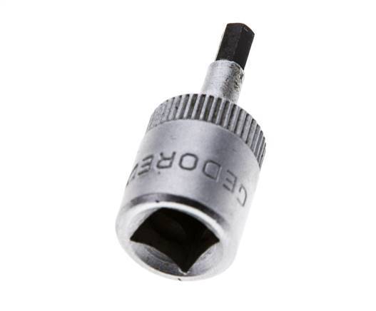 Insert pour douille 1/4" Gedore 28mm long pour vis à douille hexagonale 3 mm