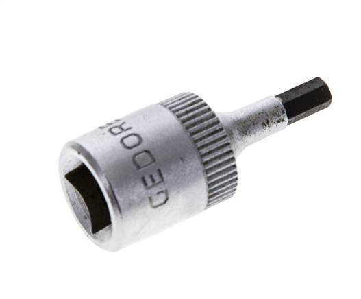 Insert pour douille 1/4" Gedore 28mm long pour vis à douille hexagonale 3 mm