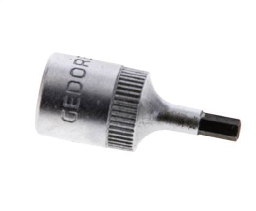 Insert pour douille 1/4" Gedore 28mm long pour vis à douille hexagonale 3 mm