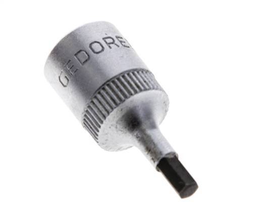 Insert pour douille 1/4" Gedore 28mm long pour vis à douille hexagonale 3 mm