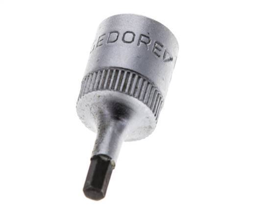 Insert pour douille 1/4" Gedore 28mm long pour vis à douille hexagonale 3 mm