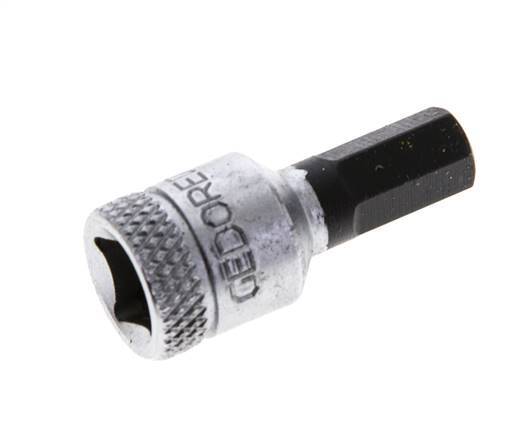 Insert pour douille 1/4" Gedore 28mm long pour vis à douille hexagonale 6 mm
