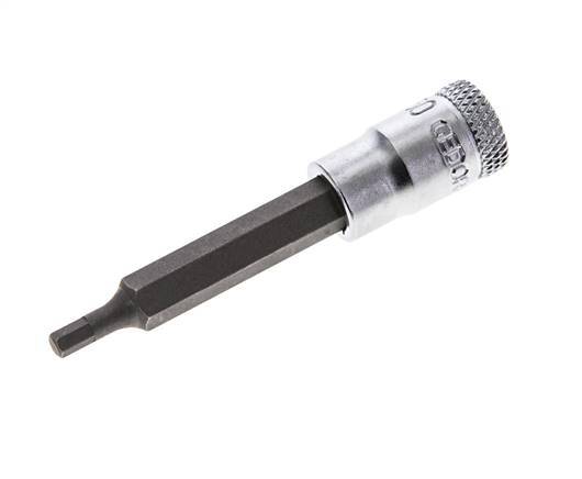 Insert pour douille 1/4" Gedore 60mm long pour vis à douille hexagonale 3 mm