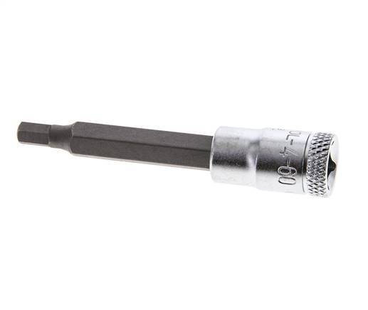 Insert pour douille 1/4" Gedore 60mm long pour vis à douille hexagonale 4 mm