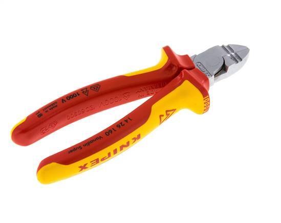 Knipex Pince coupante diagonale 160 mm Testée VDE jusqu'à 1000V pour le dénudage des fils électriques
