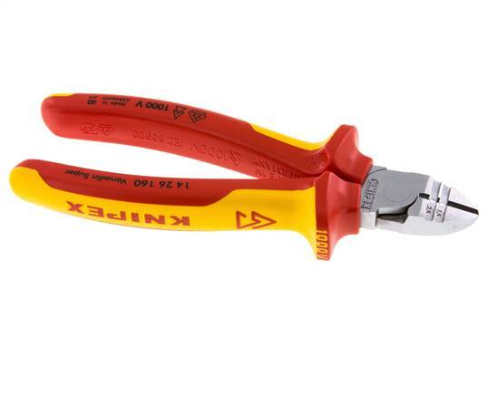 Knipex Pince coupante diagonale 160 mm Testée VDE jusqu'à 1000V pour le dénudage des fils électriques