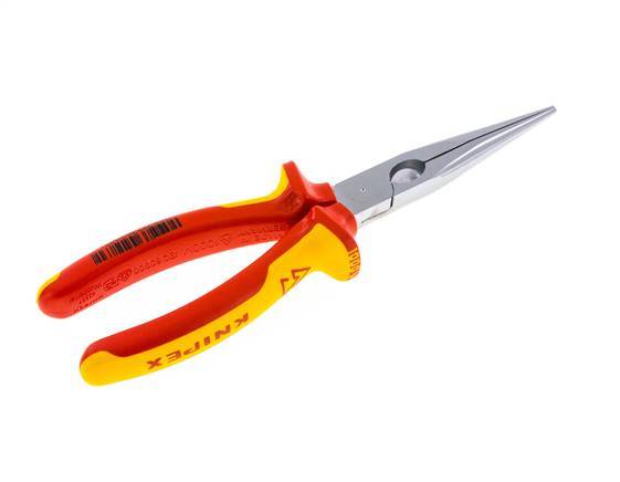 Knipex Straight Needle Nose Pliers 200 mm VDE Tested Up To 1000V