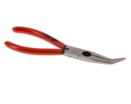 Knipex Angled Needle Nose Pliers 200 mm Plastic-coated Handles
