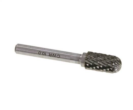 WRC Fraise en carbure de tungstène 10 mm en forme de cylindre à nez sphérique