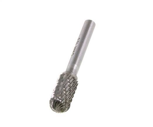 WRC Fraise en carbure de tungstène 10 mm en forme de cylindre à nez sphérique