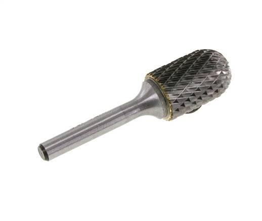 WRC Fraise en carbure de tungstène 16 mm en forme de cylindre à nez sphérique