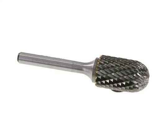 WRC Fraise en carbure de tungstène 16 mm en forme de cylindre à nez sphérique