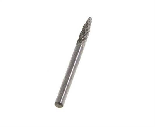 Fraise en carbure RBF à nez rond en forme d'arbre 3 mm