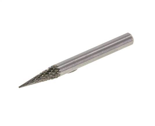 SKM Fraise en carbure de tungstène de 6 mm en forme de cône pointu