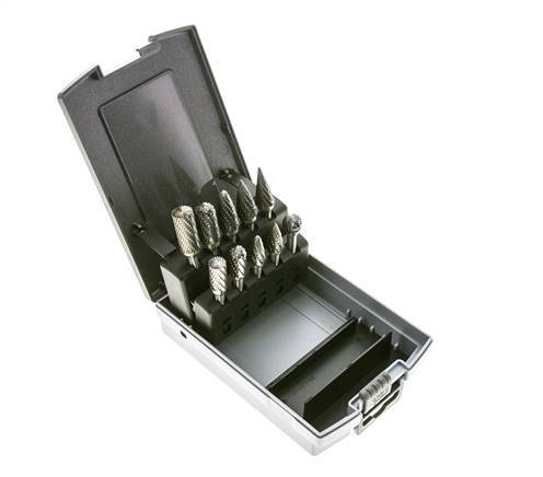 ZYA-S/WRC/KUD/RBF/SPG/SKM Jeu de 10 fraises en carbure de 10 et 12 mm