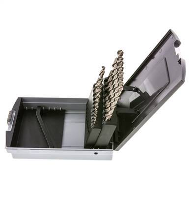 Jeu de 19 forets hélicoïdaux DIN 338 N HSS-G 1 - 10 mm