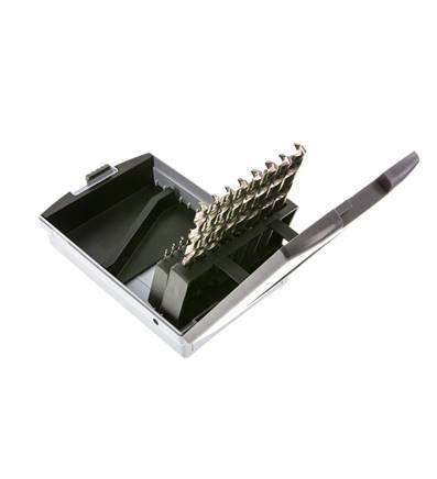 Jeu de 19 forets hélicoïdaux DIN 338 N HSS-G 1 - 10 mm