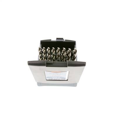 Jeu de 19 forets hélicoïdaux DIN 338 N HSS-G 1 - 10 mm