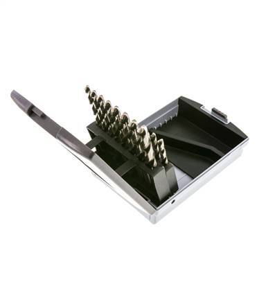 Jeu de 19 forets hélicoïdaux DIN 338 N HSS-G 1 - 10 mm