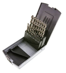 Jeu de 19 forets hélicoïdaux DIN 338 N HSS-G 1 - 10 mm
