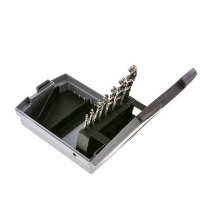 Ensemble 7 pièces pour taraudage M3-M12 HSS-E trou borgne