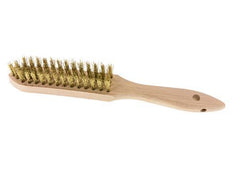 Brosse métallique manuelle à 4 rangées de fils de laiton ondulés