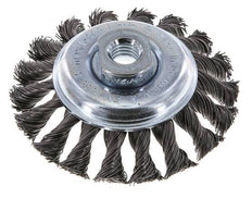 Brosse en biseau Fil d'acier tressé 100X12 mm ( M14X2)