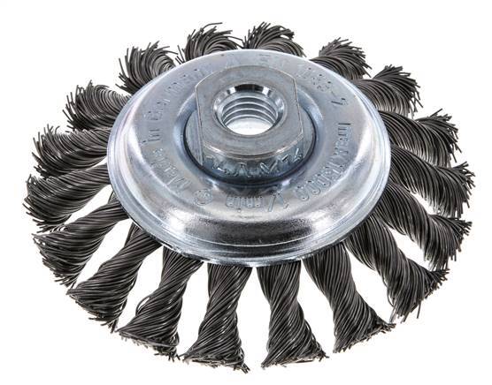 Brosse en biseau Fil d'acier tressé 100X12 mm ( M14X2)