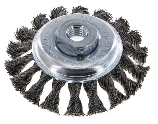 Brosse en biseau Fil d'acier tressé 100X12 mm ( M14X2)