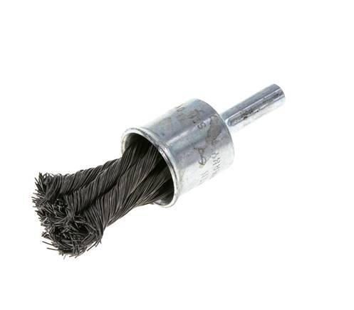Brosse métallique 19 mm 6 mm Arbre Fil d'acier 0.35 mm 6xBraided