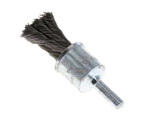 Brosse métallique 19 mm 6 mm Arbre Fil d'acier 0.35 mm 6xBraided