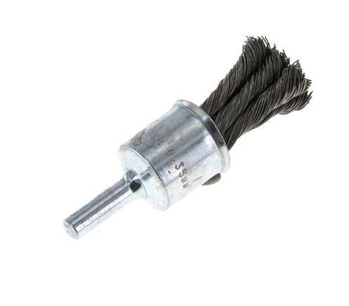 Brosse métallique 19 mm 6 mm Arbre Fil d'acier 0.35 mm 6xBraided