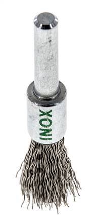 Brosse métallique terminale 12 mm 6 mm Arbre Fil en acier inoxydable 0.3 mm ondulé
