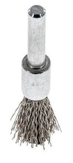 Brosse métallique terminale 12 mm 6 mm Arbre Fil en acier inoxydable 0.3 mm ondulé