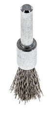 Brosse métallique terminale 12 mm 6 mm Arbre Fil en acier inoxydable 0.3 mm ondulé
