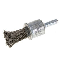Brosse métallique à extrémité 19 mm 6 mm Arbre Fil en acier inoxydable 0.35 mm 6xBraided