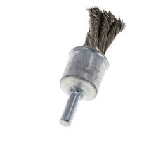 Brosse métallique à extrémité 19 mm 6 mm Arbre Fil en acier inoxydable 0.35 mm 6xBraided